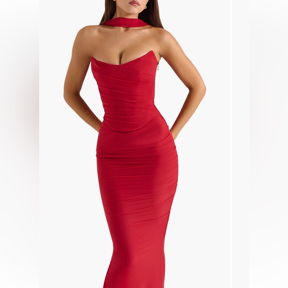 House of CB Hallie Corset Top & Scarf and Cassidy Skirt Set